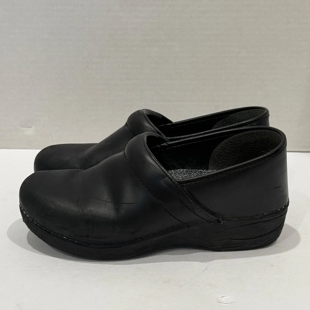 Dansko XP 2.0 ALL Black Leather Clogs Nursing Shoes Mens 7 Womens 9.5-10 EU 40 - Picture 7 of 10